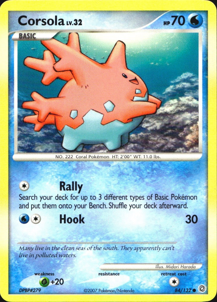 Corsola 84/132 Common Secret Wonders Pokemon Near Mint