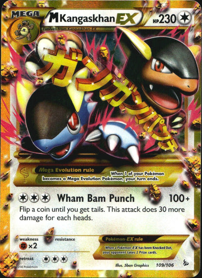 M Kangaskhan EX 109/106 Secret Rare Flashfire Pokemon Near Mint