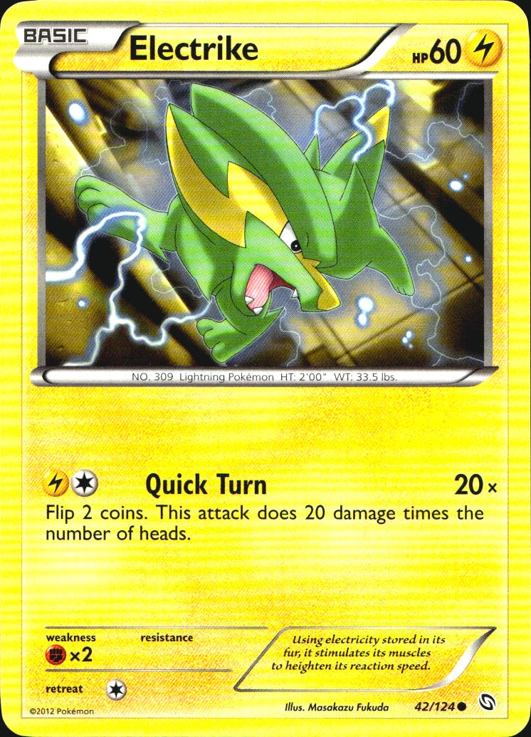 Electrike 42/124 Common Dragons Exalted Pokemon Near Mint