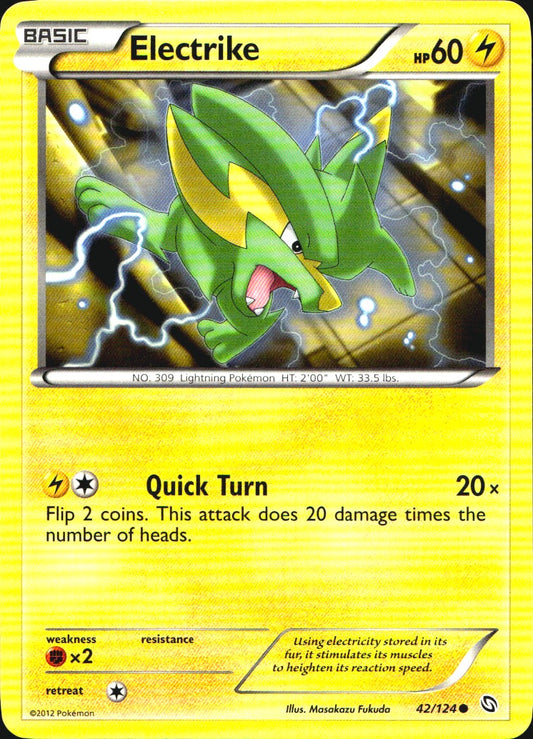 Electrike 42/124 Common Dragons Exalted Pokemon Near Mint