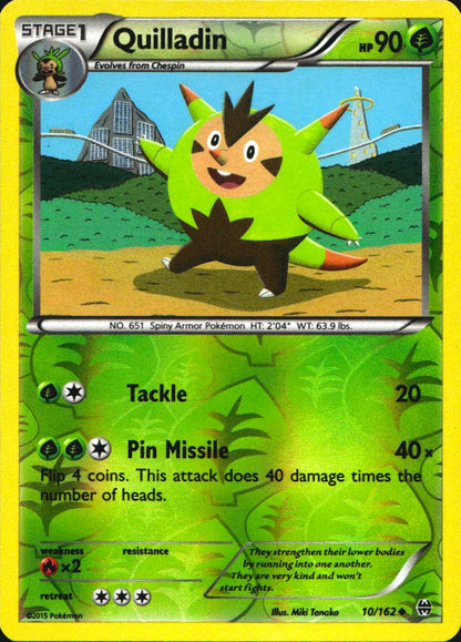 Quilladin 10/162 Uncommon BREAKthrough Pokemon Reverse Holo Near Mint