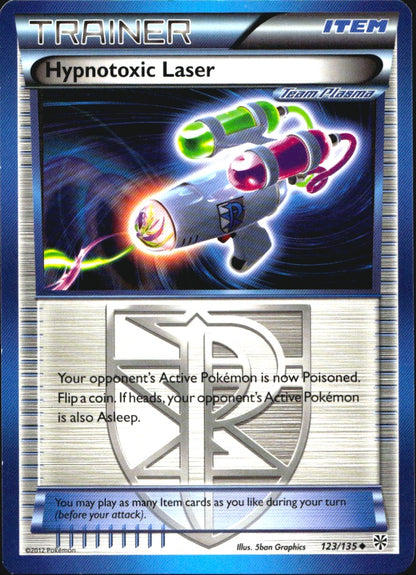 Hypnotoxic Laser 123/135 Uncommon Plasma Storm Pokemon Near Mint