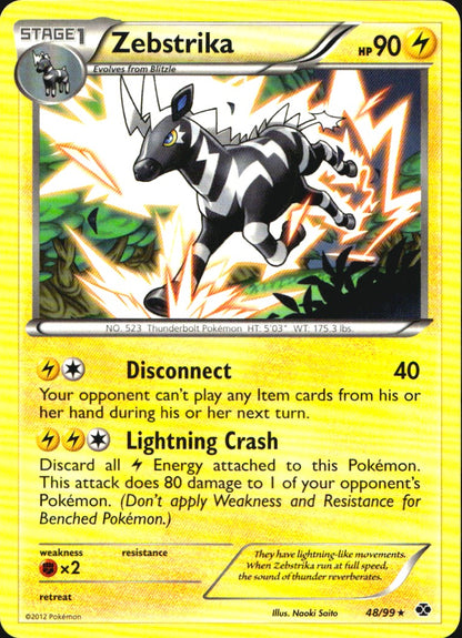 Zebstrika 48/99 Rare Next Destinies Pokemon Near Mint