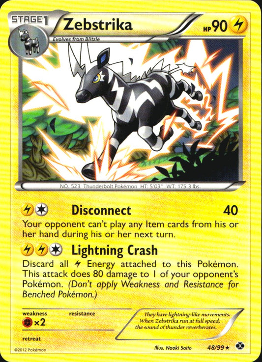 Zebstrika 48/99 Rare Next Destinies Pokemon Near Mint