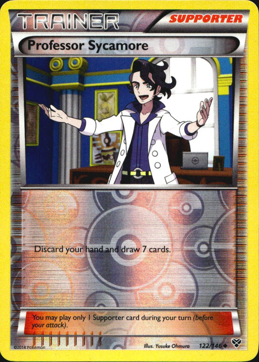 Professor Sycamore 122/146 Uncommon XY Pokemon Reverse Holo Near Mint