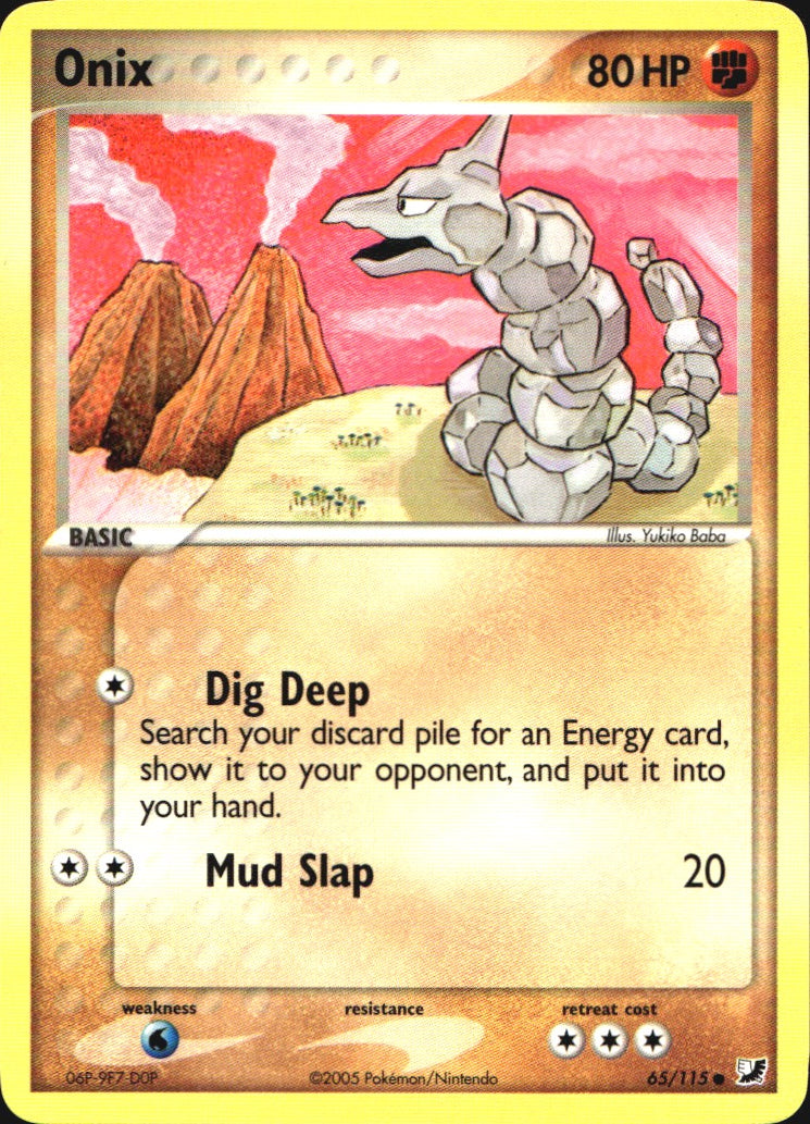 Onix 65/115 Common Unseen Forces Pokemon Near Mint