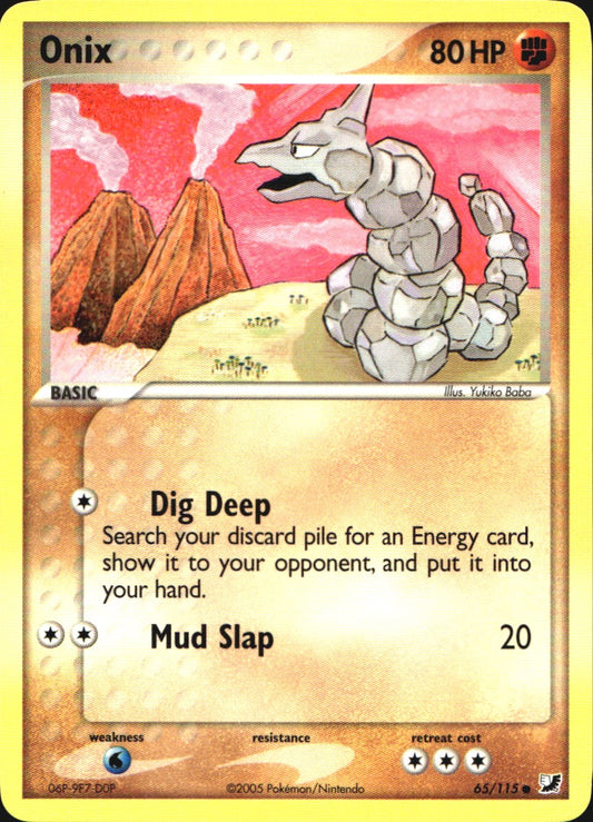 Onix 65/115 Common Unseen Forces Pokemon Near Mint