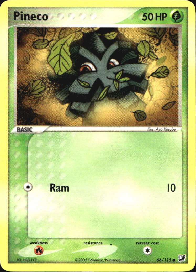 Pineco 66/115 Common Unseen Forces Pokemon Near Mint
