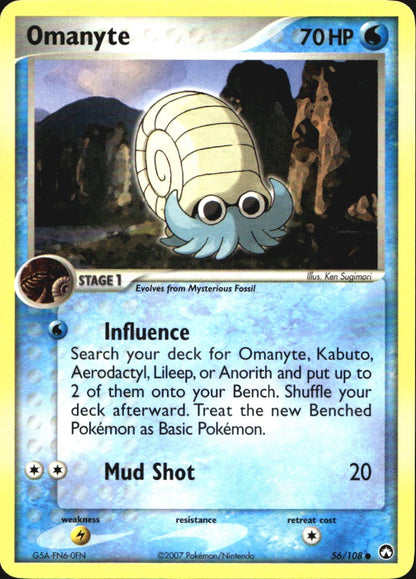 Omanyte 56/108 Common Power Keepers Pokemon Near Mint