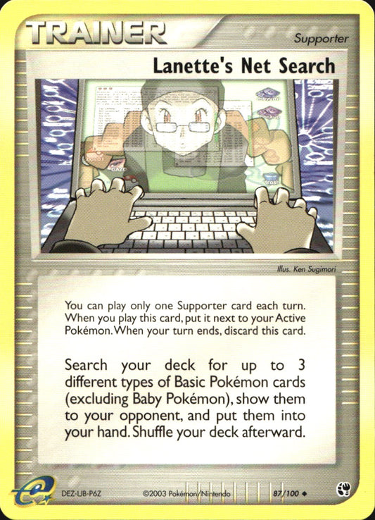 Lanette's Net Search 87/100 Uncommon Sandstorm Pokemon Near Mint