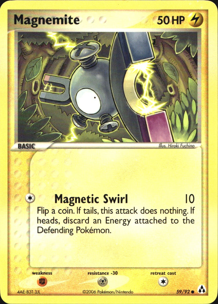 Magnemite 59/92 Common Legend Maker Pokemon Near Mint