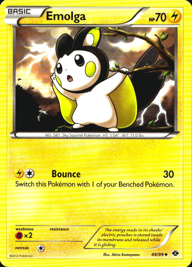 Emolga 49/99 Uncommon Next Destinies Pokemon Near Mint