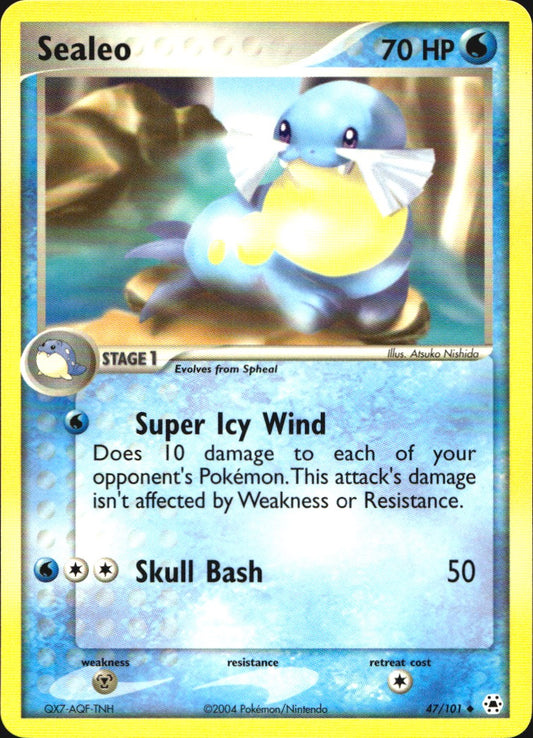 Sealeo 47/101 Uncommon Hidden Legends Pokemon Near Mint