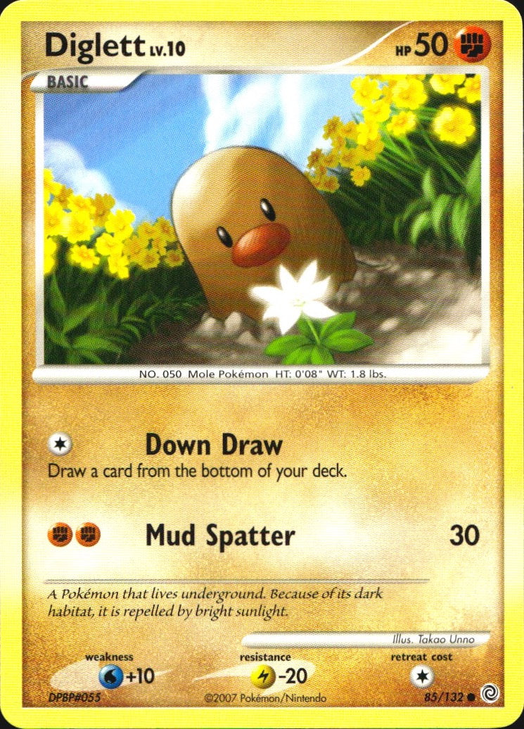 Diglett 85/132 Common Secret Wonders Pokemon Near Mint
