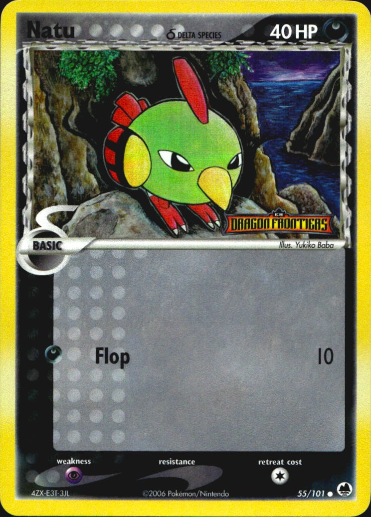 Natu 55/101 Common Dragon Frontiers Pokemon Reverse Holo Near Mint
