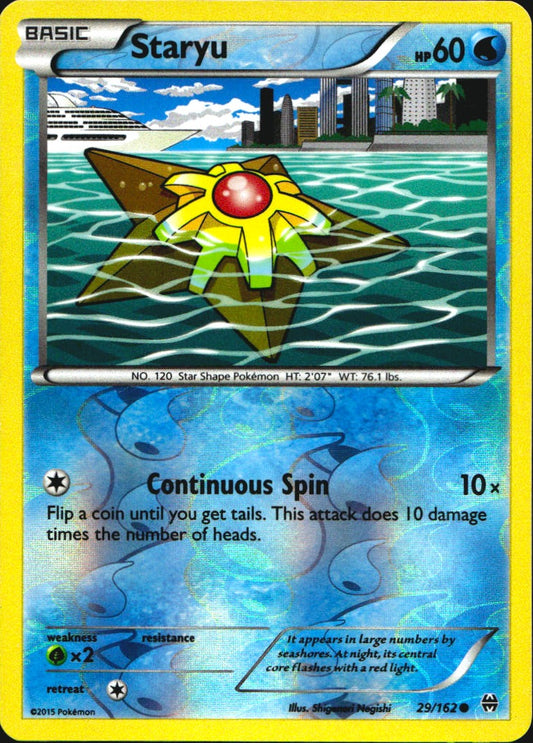 Staryu 29/162 Common BREAKthrough Pokemon Reverse Holo Near Mint