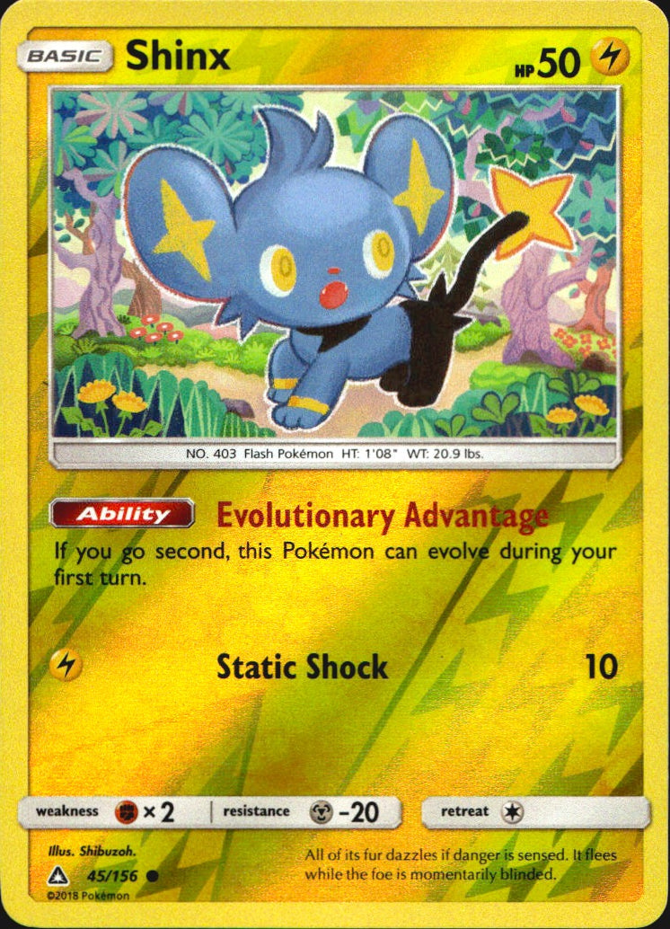 Shinx 45/156 Common Ultra Prism Pokemon Reverse Holo Near Mint