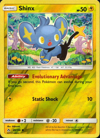 Shinx 45/156 Common Ultra Prism Pokemon Reverse Holo Near Mint