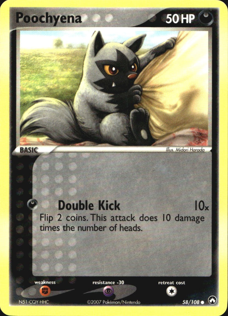 Poochyena 58/108 Common Power Keepers Pokemon Near Mint