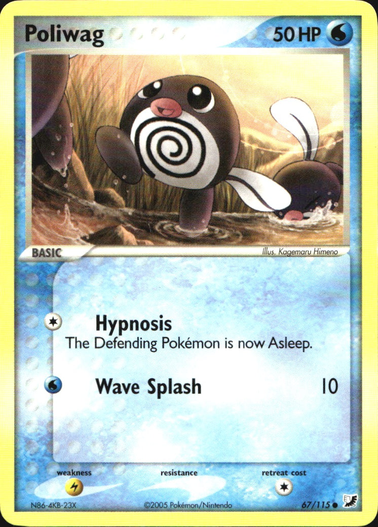 Poliwag 67/115 Common Unseen Forces Pokemon Near Mint