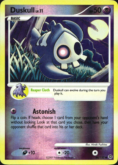 Duskull 86/132 Common Secret Wonders Pokemon Reverse Holo Near Mint