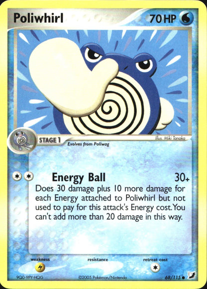 Poliwhirl 68/115 Common Unseen Forces Pokemon Near Mint