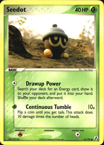 Seedot 61/92 Common Legend Maker Pokemon Near Mint