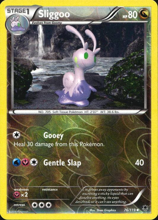 Sliggoo 76/119 Uncommon Phantom Forces Pokemon Reverse Holo Near Mint