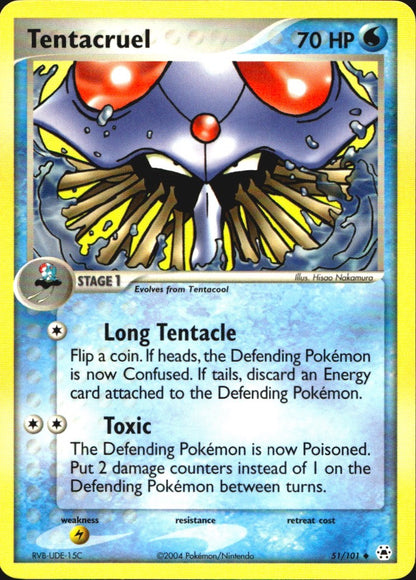Tentacruel 51/101 Uncommon Hidden Legends Pokemon Near Mint