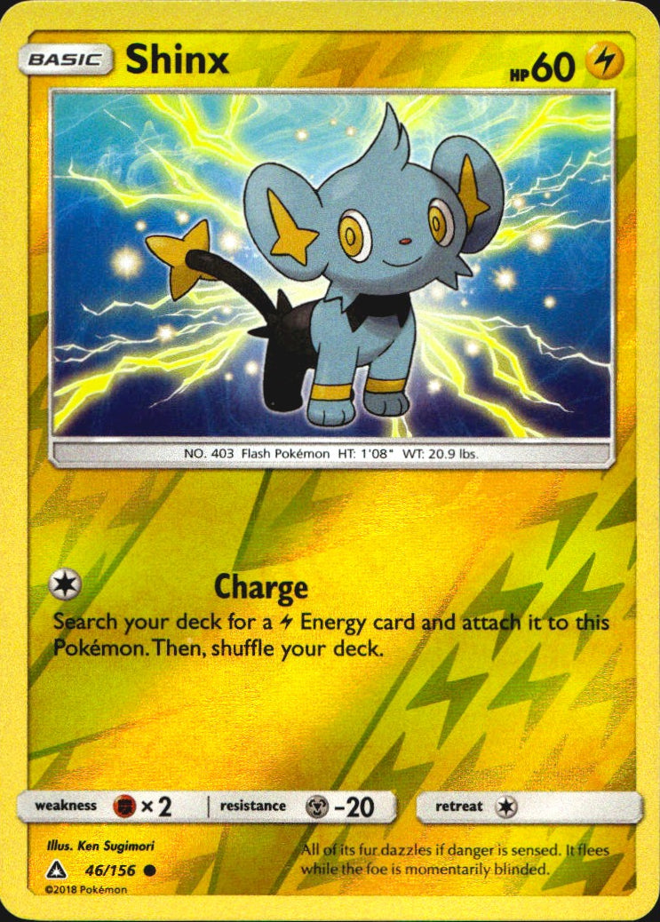 Shinx 46/156 Common Ultra Prism Pokemon Reverse Holo Near Mint