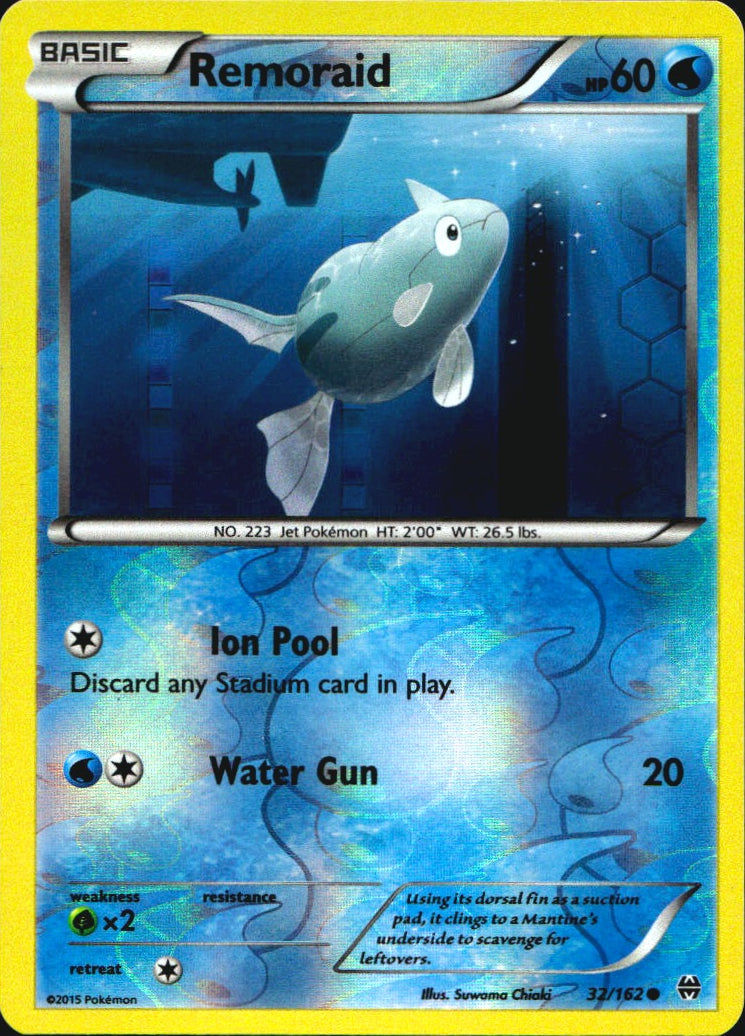 Remoraid 32/162 Common BREAKthrough Pokemon Reverse Holo Near Mint
