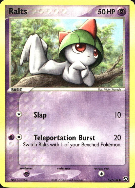 Ralts 59/108 Common Power Keepers Pokemon Near Mint