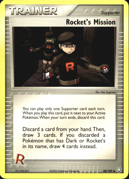 Rocket's Mission 88/109 Uncommon Team Rocket Returns Pokemon Near Mint