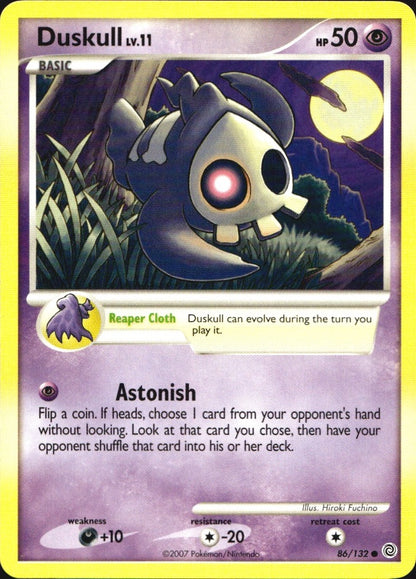 Duskull 86/132 Common Secret Wonders Pokemon Near Mint