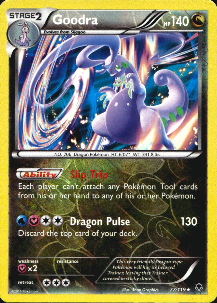 Goodra 77/119 Rare Phantom Forces Pokemon Reverse Holo Near Mint