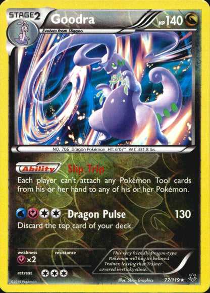 Goodra 77/119 Rare Phantom Forces Pokemon Reverse Holo Near Mint
