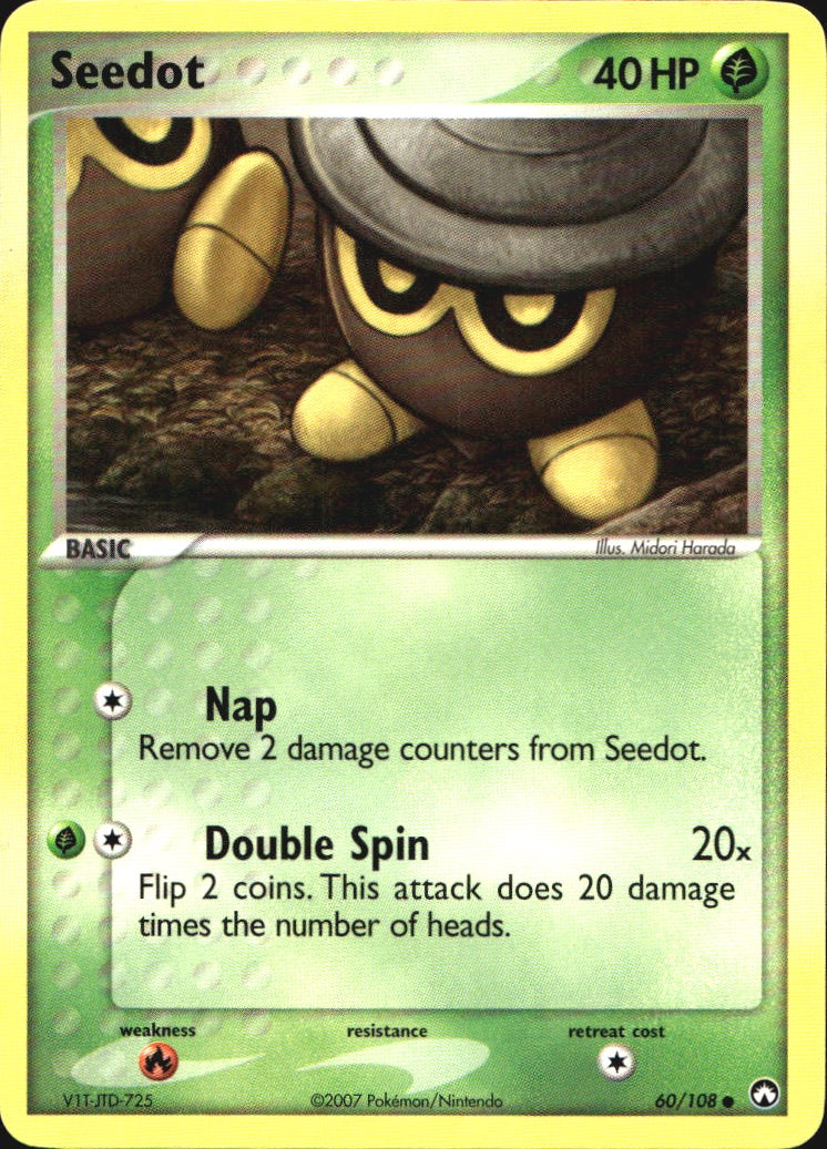 Seedot 60/108 Common Power Keepers Pokemon Near Mint