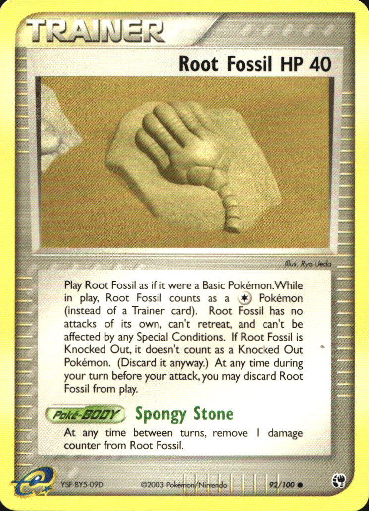 Root Fossil 92/100 Common Sandstorm Pokemon Near Mint