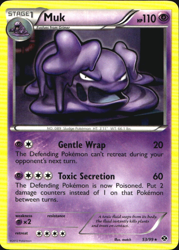 Muk 53/99 Rare Next Destinies Pokemon Near Mint