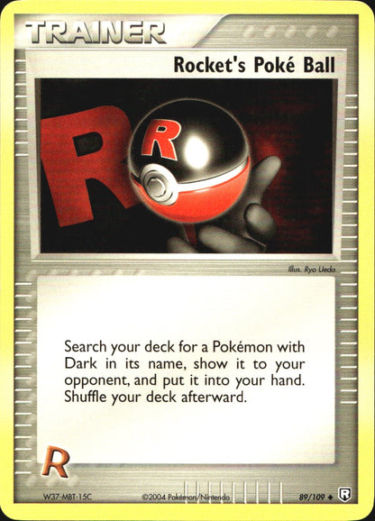 Rocket's Poke Ball 89/109 Uncommon Team Rocket Returns Pokemon Near Mint
