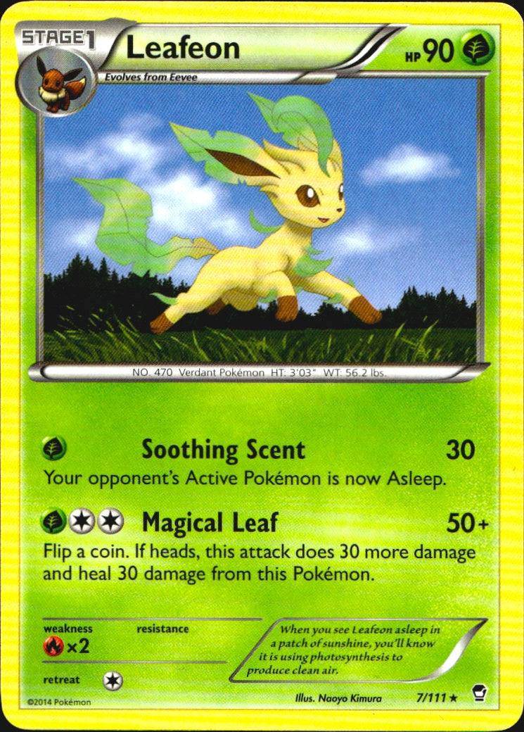 Leafeon 7/111 Rare Furious Fists Pokemon Near Mint