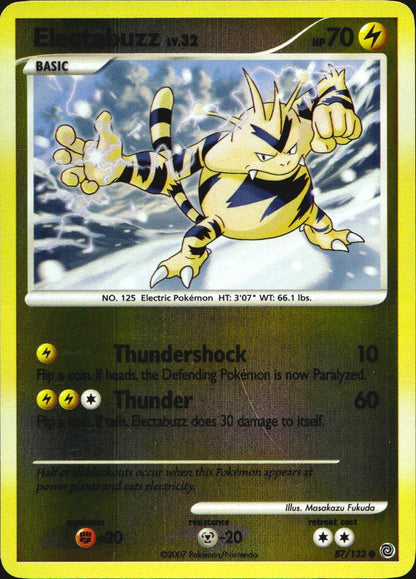 Electabuzz 87/132 Common Secret Wonders Pokemon Reverse Holo Near Mint