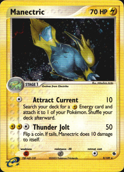 Manectric 9/109 Holo Rare Ruby & Sapphire Pokemon Near Mint