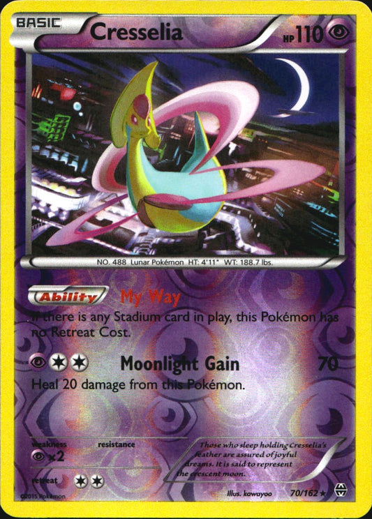 Cresselia 70/162 Rare BREAKthrough Pokemon Reverse Holo Near Mint
