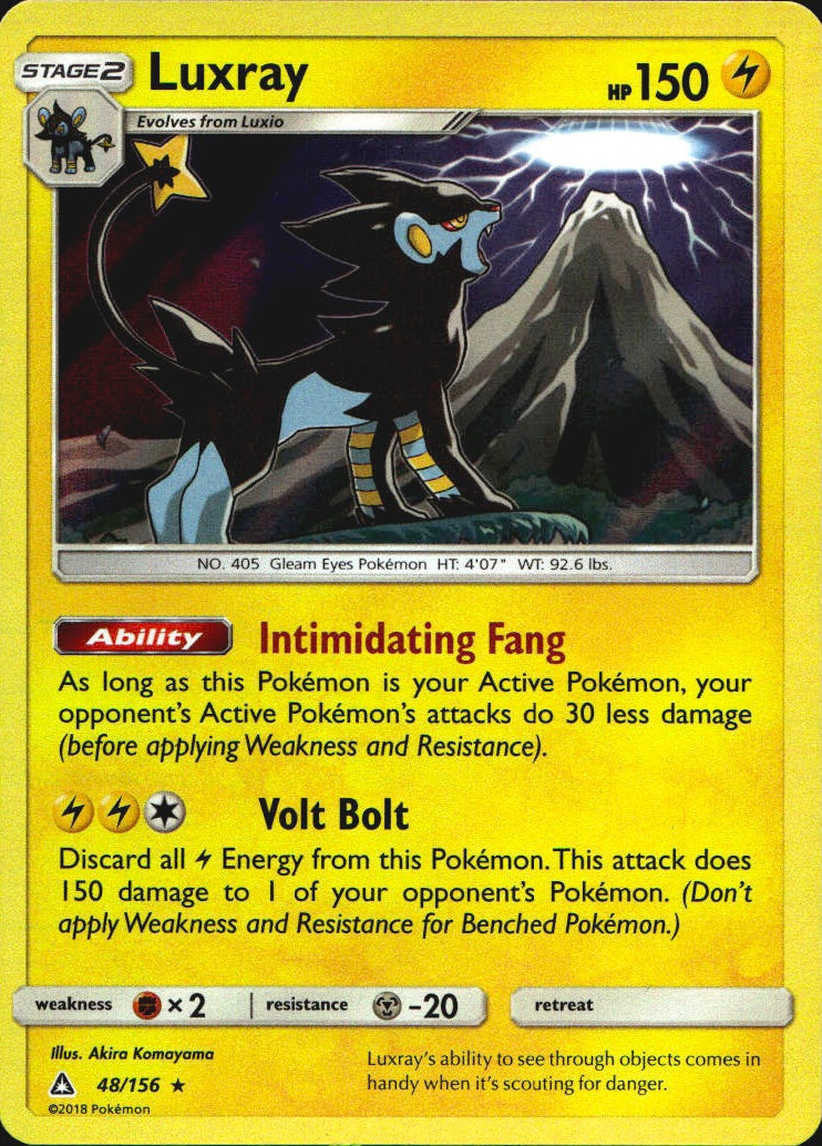Luxray 48/156 Holo Rare Ultra Prism Pokemon Near Mint