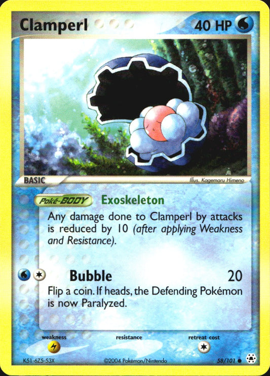 Clamperl 58/101 Common Hidden Legends Pokemon Near Mint