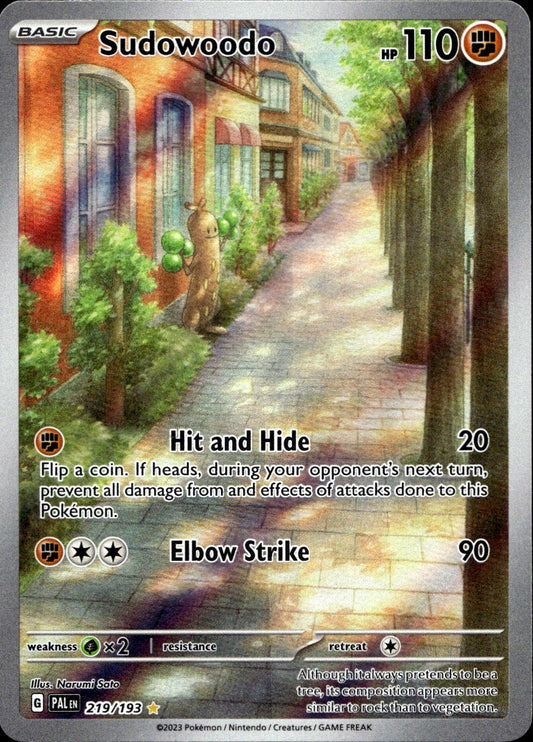 Sudowoodo 219/193 Illustration Rare Paldea Evolved Pokemon Near Mint