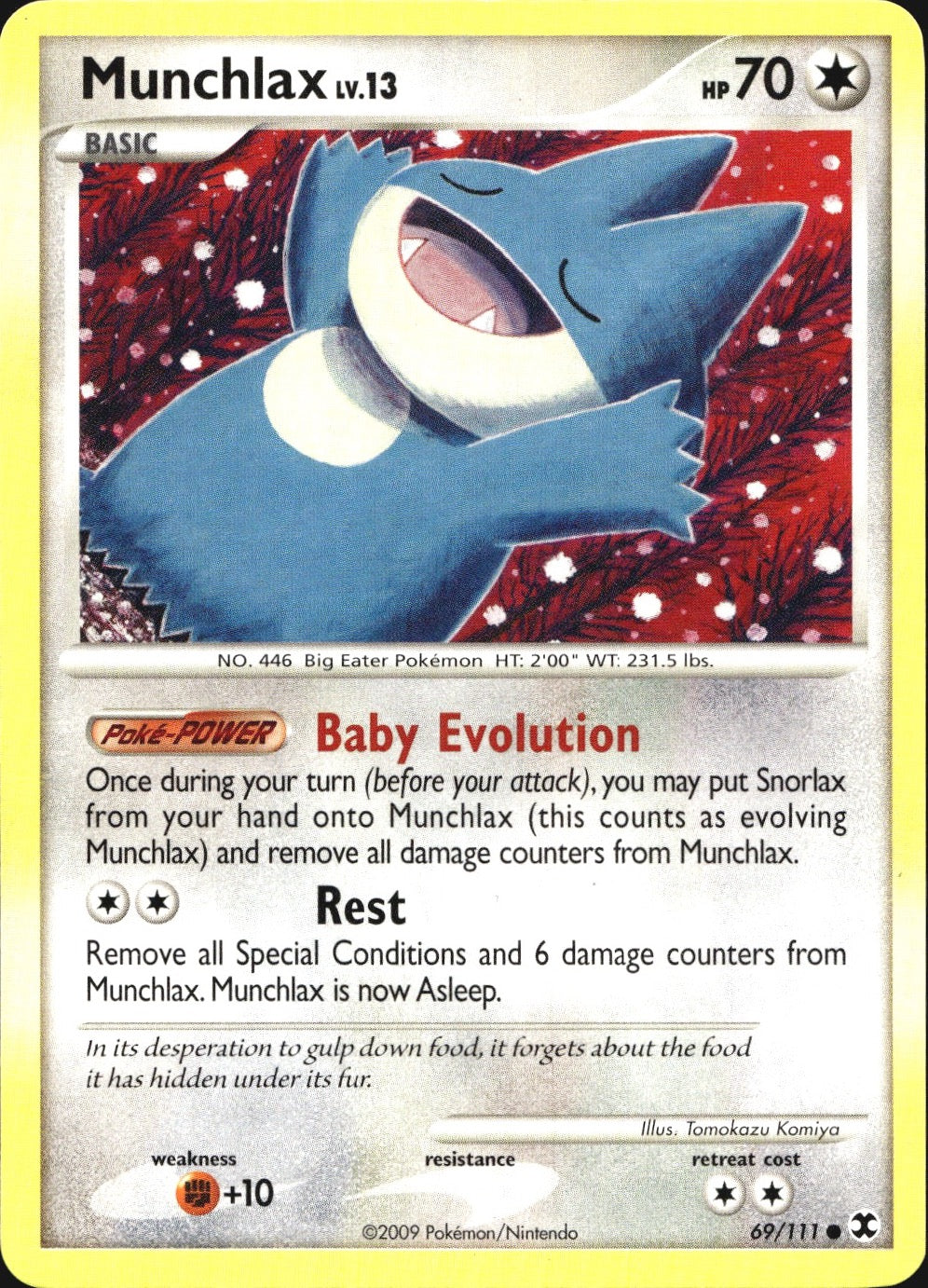 Munchlax 69/111 Common Rising Rivals Pokemon Near Mint