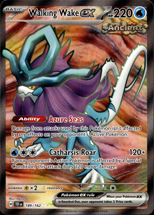 Walking Wake ex 189/162 Ultra Rare Temporal Forces Pokemon Near Mint