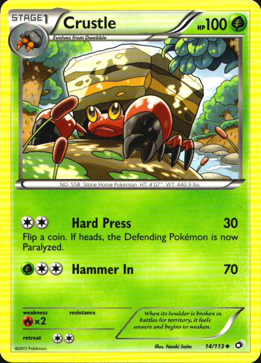 Crustle 14/113 Uncommon Legendary Treasures Pokemon Near Mint